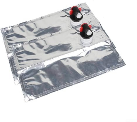 SiSinkal Ersatztasche für Weinbeutel, 2 l, Aluminium-Aufbewahrungstasche mit Ausgießer, Nachfüllspender, Behälter für Strand, Party, Konzert, Getränke, 3 Stück, kompatibel mit Wein-Traget-Kühler