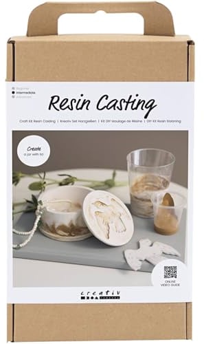 Mini Craft Kit Resin Casting - Create Mini Christmas Trees in Snow White - Beginner Level Casting Kit