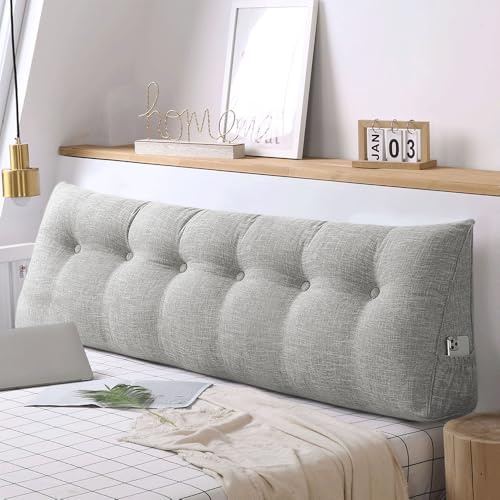 OHMG 120/140/160/180/200CM Stützkissen Cord Rückenkissen Bett Sofa Lesekissen Bettkissen Wandkissen Keilkissen Bettstützkissen,für Bett Kopfteil