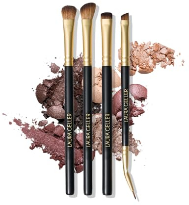 LAURA GELLER NEW YORK Cosmetic Professional Makeup Brushes - Cruelty-Free - 18 Shadow Skills Eyeshadow Brushes (4 Pack)