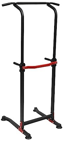 Klimmzugstange Freistehend, Pull Up Bar 150 kg Tragfähigkeit, 10-stufige Höhenverstellbar 165–210 cm, Dip Stange Mehr Griffpositionen, Kraftstation für Klimmzüge Liegestütze, Stahlrahmen Dip Barren