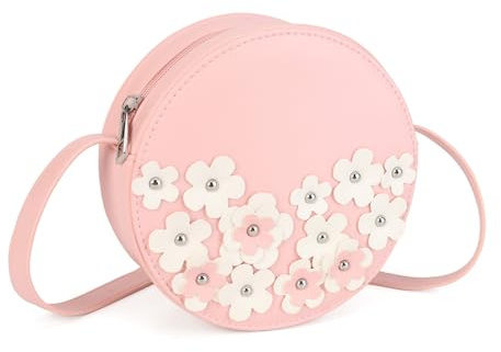 Gladdon Süße kleine Tasche Teenager, Umhängetasche und Handtaschen, Damen crossbody mit Blütenblatt-Dekoration, Geschenktasche Mädchen