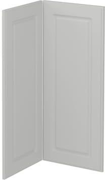 Vicco Küchenfront R-Line, Weiß Landhaus, 59.2 x 71.3 cm | Möbelfront für den Eckunterschrank, passend für R-Line Küchenschränke zur einfachen Montage