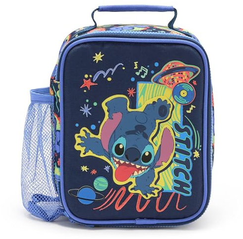 Disney Store Official portamerenda bimbi Stitch, borsa portapranzo isolata Articoli per la scuola, 23 x 17,5 x 10 cm
