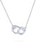 Bling Jewelry Romantische Zarte Arbeits-Schloss CZ Akzent Handschellen-Halskettenanhänger Für Frauen .925 Sterlingsilber