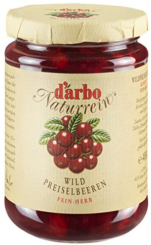 Darbo Wildpreiselbeeren Kompott fein-herb, 400 g Glas