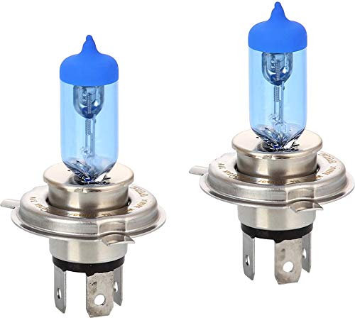 INION 2x Stück H4 12V 55W GAS Halogen Birne in Xenon Look Lampen Autolampe Long Life Birnen Super White SET Mit E-Prüfzeichen