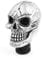 sourcing map Silber Metall Skull Schaltknauf Schalthebel Schaltkopf für Auto mit 3 Connector DE de