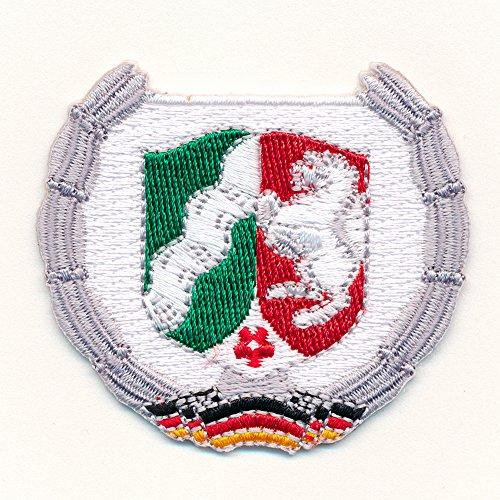 NRW Wappen Düsseldorf Deutschland Flagge BRD Patch Aufnäher Aufbügler 0631