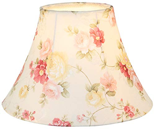 Eastlion 9.8 E27/E14 Screw Tela Pantalla de Lámpara de Pie Mesa y Lámpara de Noche,13x25x17cm Rosa Rose