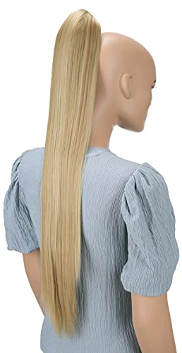 CAISHA 70cm Extra Lungo Coda Capelli Con Pinza Capelli Per Donna Posticci Per Capelli Liscio Biondo H167