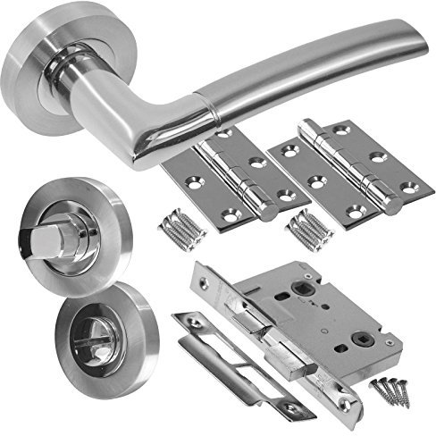 Lorenzo Door Handle Set - Bathroom Door Pack