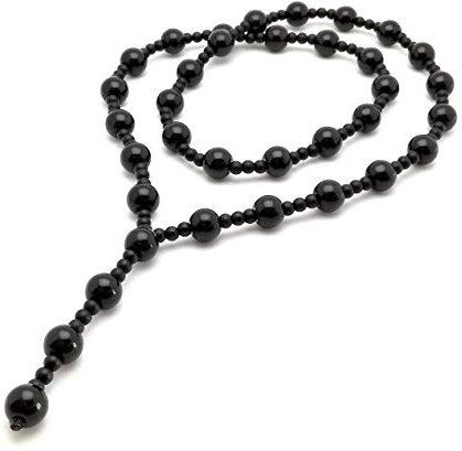 Halbedelstein Onyx Glanz Matt Halskette Biker kette herrenkette Y-kette armband Schmuck/ALLA