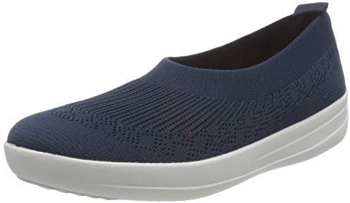 Fitflop Women's Uberknit Ballerina Closed Toe Ballet Flats, Midnight Navy, 6 UK medium