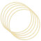 Yeenee 5 Stück 35,6 cm runde Bambus-Ringe – DIY Handwerk Hoop Set für Blumenkranz, Hochzeitsdekoration, Makramee Wandbehänge, Traumfänger