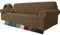 MAXIJIN Super Stretch Couch Bezug für 3-Sitzer Couch, 1-teilige Universal-Sofabezüge Wohnzimmer Jacquard Spandex Möbelschutz Hunde Haustierfreundliche Couch Schonbezug (3 Sitzer, Braun)