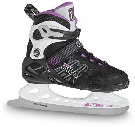 FILA Damen FILA Primo Ice Lady Freizeitschlittschuh Damen Eishockey Eislaufen Edelstahlkufe Starker H, schwarz/weiß/magenta, 42 EU