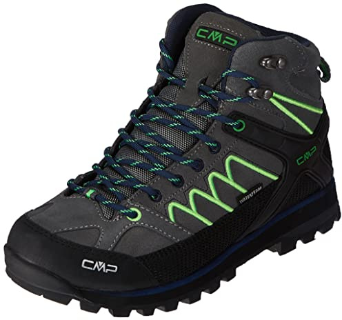 CMP Moon Mid Chaussures de randonnée, Marche Homme, Grey Verde Fluo, 40 EU