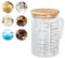 Jarra medidora Vaso Vaso de precipitados, Vaso medidor de vidrio grande con asa y tapa Vaso transparente graduado Taza para cocina Restaurante(02)
