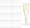 Disposable Champagne Glasses - Clear Flute Plastic Glass 100ml Flutes Stemmed Multi Use Wine Parties Wedding (40)