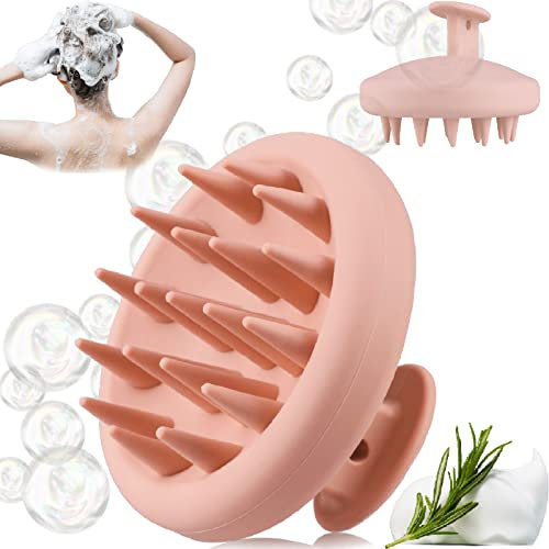 Weploda Kopfhaut Massagebürste, Scalp Massager, Silikon Shampoo Bürste, Kopfhautmassagegerät Für Verschiedene Kopfhauttypen, Nass Und Trocken (Hautfarbe)