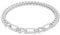 Swarovski Dextera necklace, Pavé, Statement, Mixed links, White, Rhodium plated