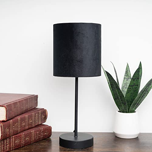 Hove Metal Table Lamp with Velvet Black Shade