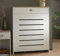 DuraTherm® Radiator Cover Cream Painted MDF Cabinet Horizontal Slat Storage Drawers & Shelf, Radiator Cabinets for Office Hallway Living Room Bedroom, Small (H: 78cm / W: 96cm / D: 19cm)