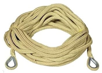 Corda in kevlar antincendio ignifuga Safemax, 2 redance in acciaio- diametro 10 mm.