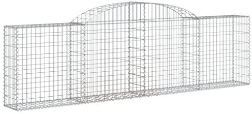 vidaXL Panier de gabions arqué 300x30x80/100 cm Fer galvanisé