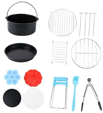 Happyyami 1ensemble Set De Accessoires Universels pour Friteuse à Air Kit De Grill Plaque à Pizza Et Boîte Alimentaire Outils De Cuisine Pratiques Et Faciles à Nettoyer pour Maison
