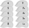 All Teed Up Premium Magnetic Leather Iron and Wedge Golf Club Head Covers | Set of 10 | Fits Most Clubs | Embroidered Club Label on Both Sides of Club Head Cover (White 4-LW (10 pcs))