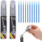 Comioke Bolígrafo Reparador, Arañazos Coche, Bolígrafo Retoque Coche, 2PCS Rotulador Retoque Pintura Coche, Bolígrafo Quita Arañazos Coche, Rotulador Reparación Arañazos Coche (Plateado)