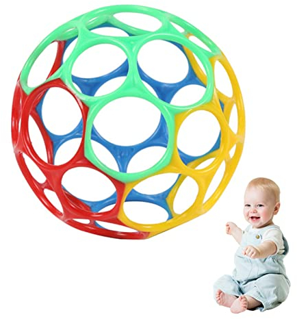Greifball für Babys, Baby Spielzeug Greifball Oball Klassischer Ball Baby Sensorische Bälle Flexibler und leicht zu handhabender Ball Frühkindliche Lernspielzeuggeschenke für Neugeborene (11.5cm)