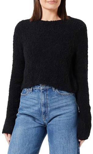 ONLY Onlsima LS O-Neck Knt Maglione Lavorato a Maglia, Nero, S Donna