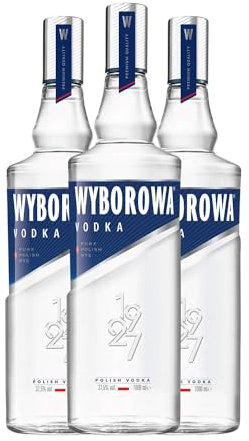 Vodka Wyborowa Botella Misil 1 L (Caja de 3 Botella Misil de 1 L)