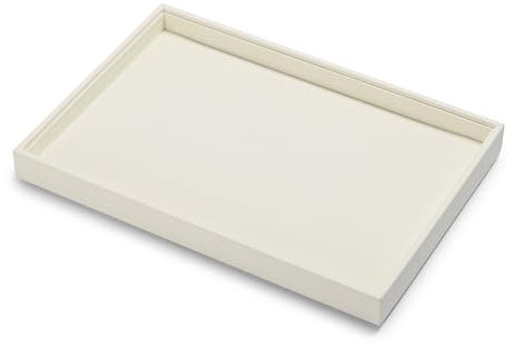 Oirlv Beige Mikrofaser Schmucktabletts Flat Tabletts Ring Halskette Uhr Organizer Display Tabletts