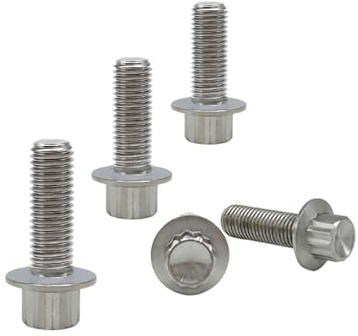 RISON-Titanium 5 Stück Titanschraube M7x1.0x24mm, GR5 Titan Schrauben Split Felgenschraube Auto Reifen Radbolzen Radschrauben, Zylinderschrauben für BBS RS RM LM OZ 3 Teilige /2 Teilige Räder