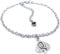 QoS BBC Anklet Bracelet Choker Jewelry for Women, M, Stainless Steel