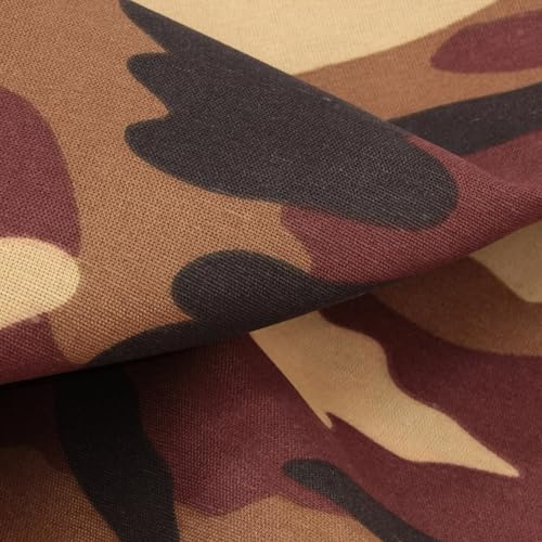 Stoff Meterware Camouflage Tarn Muster Woodland Mischgewebe - 1 Meter, Bekleidung, Jäger, Camping, Deko, Kissenhülle, Kissenbezug, Tasche (Braun)