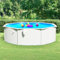 KOIECETA Pool mit Stahlwand Rund 460x120 cm Weiß