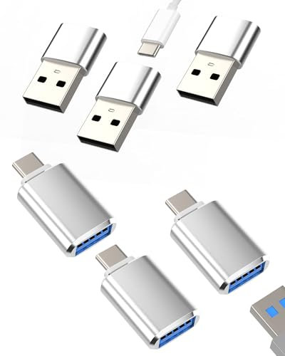 Adattatore USB Femmina A USB C Maschio(6 Pack)USB-a OTG 3.0 Spina Convertitore Cavo Type C Caricatore Android Adattatori Tipo C Per iPad Connettore Per Apple IPhone 15 Adapter Compatibile Per Samsung