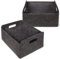 MIJOMA 2er Set Filz-Aufbewahrungsbox Dunkelgrau - Faltbarer Filzkorb 31x25x15 cm - Stabiler Aufbewahrungskorb mit Tragegriffen für Regal & Kleiderschrank - Vielseitiger Organizer für Zuhause