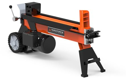 Yard Force Spaccalegna elettrico da 5 tonnellate, motore da 15 Amp, divide tronchi fino a 53,3 x 25,4 cm, compatto e facile da trasportare, 2 anni di garanzia