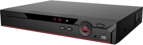 16 Channel Penta-Brid 5MP Mini 1U DVR, Support 16CH CVI/TVI/AHD/Analog up to 5MP, 8CH Additional IP up 6MP, 1 SATA HDD Slot, HDMI/VGA Output Digital Video Recorder 1000GB HDD Installed