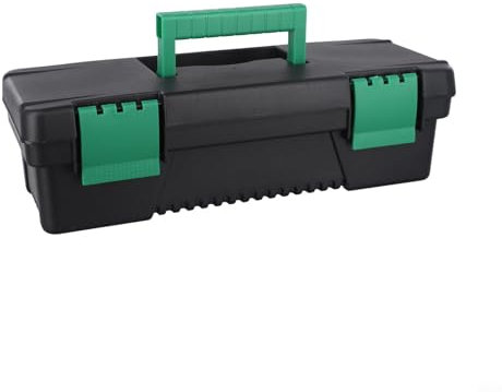 Entgoinggo 25,4 cm Werkzeug-Organizer, robuster Aufbewahrungskoffer für elektrische Werkzeuge, Holzbearbeitung, Reparatur, Werkzeugkasten aus Kunststoff für Reparatur