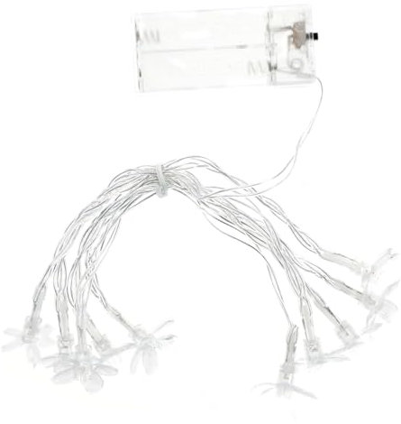 Housoutil 2 Stück Elegante Kirschblüten-lichterketten Solarbetriebene Weiß Gartendekoration Außenbeleuchtung Dekoration Für Hochzeiten