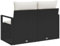 vidaXL 2-Sitzer Outdoor Sofa mit Kissen und Stauraum Schwarz Creme Poly Rattan Modernes Design für Patio Balkon Möbel Sitzgelegenheiten Wetterfest Texturiert Gepolstert