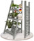 TTL HOME Blumenleiter Flower Ladder M 108x41x40cm hellgrau - 3-Ebenen Natur Holz Leiterregal Blumentreppe Blumenregal Pflanzentreppe Kräuterregal für innen & draußen Balkon Terrasse Outdoor klappbar