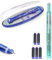 Fountain Pen Retractable: 0.38mm Blue&black Ink Transparent Barrel Includes 5 Refillable Ink Cartridges, Multicolor Pressable Medium Nib Fountain Pen, Smooth Writing No Leaking, Practical Gifts